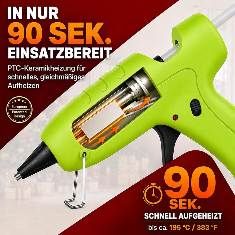 ® Heißklebepistole mit 30 Klebepistole Sticks 7mm -30W Klebepistolen