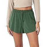 ODODOS Modal Soft Lounge Shorts for Women Drawstring High Waist Casual Sleepwear Lightweight Cozy Pajama Bottom