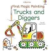 First Magic Painting Trucks and Diggers: A Fun Water Art Book for Children (Ages 3-6) with Fire Trucks and Dump Trucks