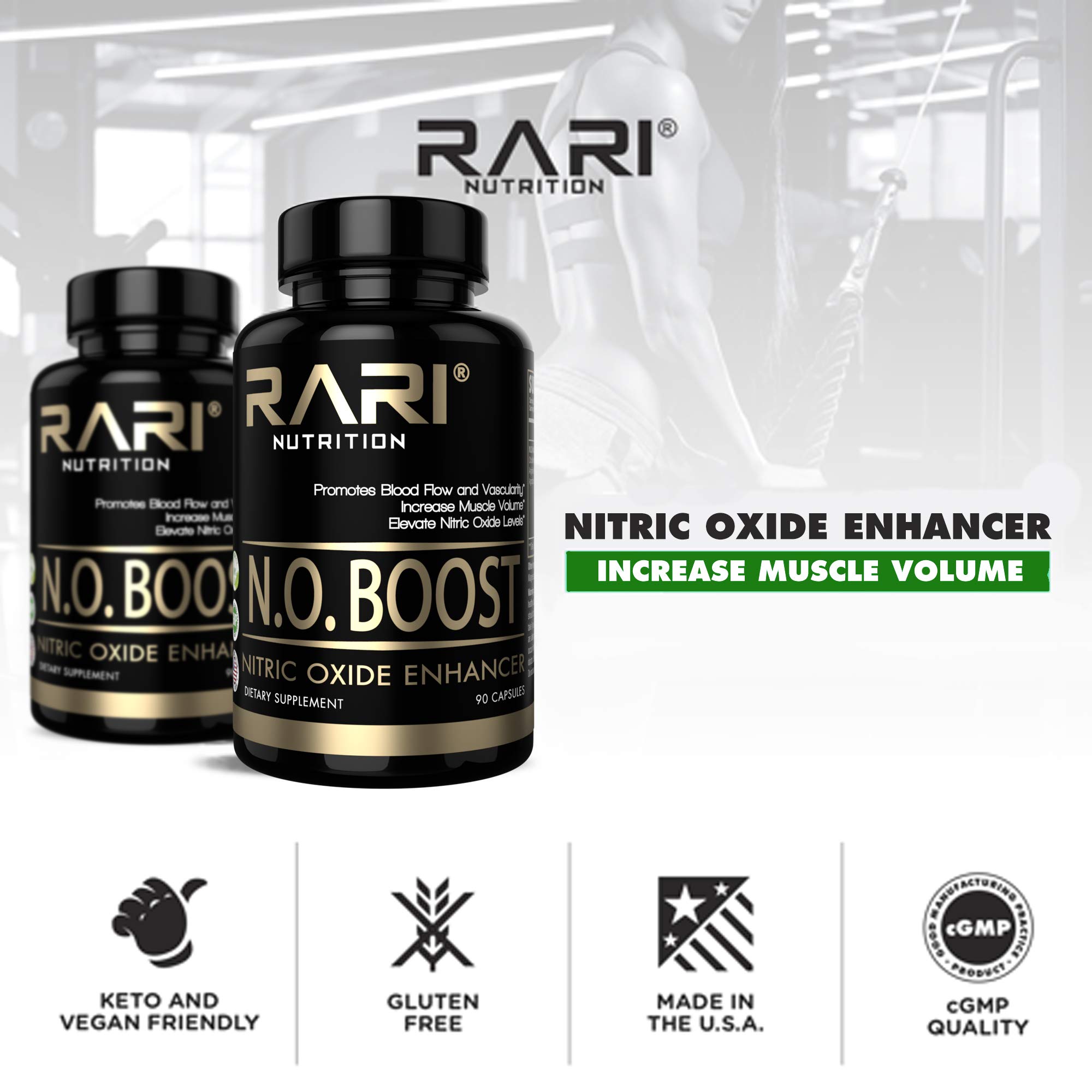 RARI Nutrition N.O. Boost 100 Natural Nitric Oxide Booster for