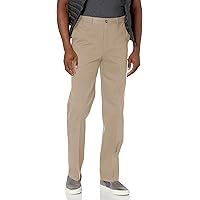 Savane Men's Flat Front No Iron Gabardine Dress Pants With Extendable  Waistband, 30W x 30L, Alloy at Amazon Men's Clothing store