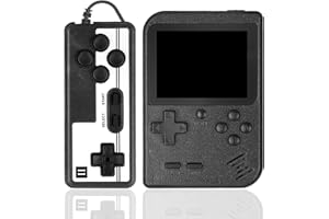 Hikonia Handheld Game Console,Portable Retro Video Game Console with 500 Classical Games,3.0 Inches Screen,1020mAh Rechargeable Battery,Support for TV & Two Players,Gift for Kids & Adult(BLK)