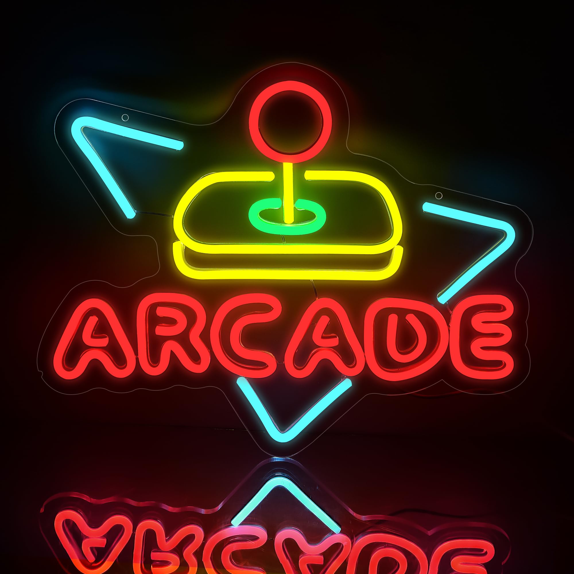 Arcade Game Neon Sign Retro Neon Light for Man Cave Colorful LED Sign Wall Art Decor Classic LED Neon Light Business Game Room Bedroom Living Room Gift Teen Boy Kid 12.5 * 15.7 IN (XD381)