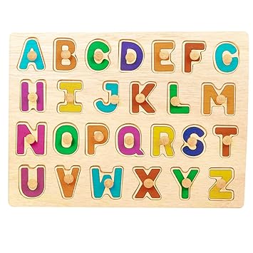 GoodLuck Baybee Kids Wooden Alphabet Puzzle Board Wooden Capital Letters (ABC) Puzzles Educational Toys Baby Learning Letter Blocks for Kids Boys & Girls Age 3+ Years
