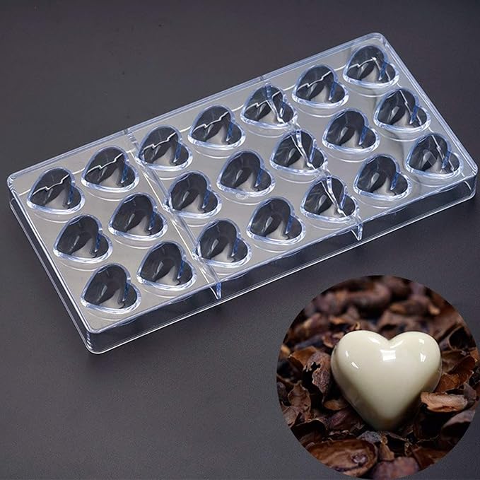 Molde de policarbonato para chocolate, dulces, 21 mini moldes de
