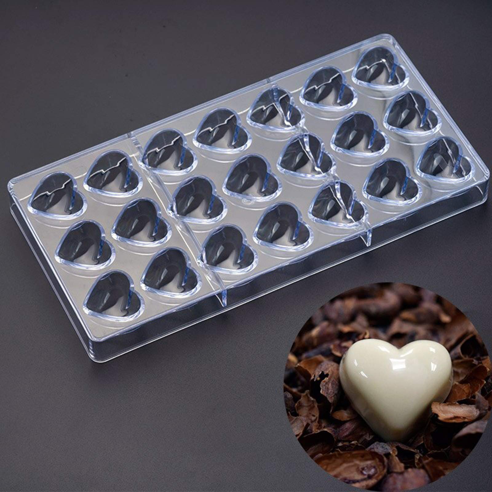 Polycarbonate Chocolate Mold Sweet Candy Diy Mold 21 Mini Heart