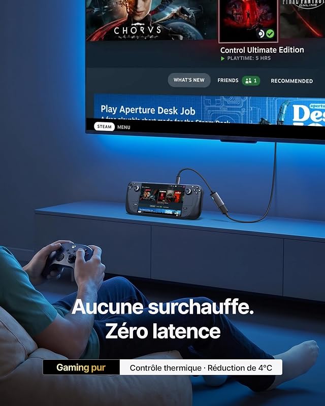 Adaptateur USB C vers HDMI, Certifié HDMI Officiel 4K@60Hz