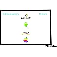 DeYoWo 75 Inch Interactive 10 Points Infrared IR Touch Screen Overlay Frame Free Driver