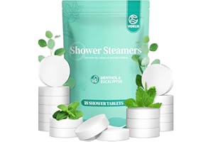 VORLIS Shower Steamers Aromatherapy - 18 Pack Eucalyptus & Menthol Shower Tablets, Long-Lasting Strong Scent Vapor Bombs with Natural Essential Oil Relaxation and Stress Relief Surprise for Women and Men