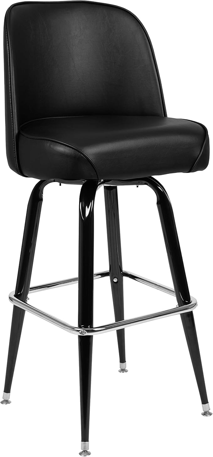 black base adjustable bar stool on Amazon Com Flash Furniture Metal Barstool With Swivel Bucket Seat Furniture Decor