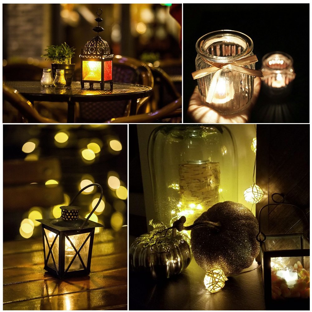 Homemory Battery Tea Lights with Timer, 6 Hours on and 18 Hours Off in