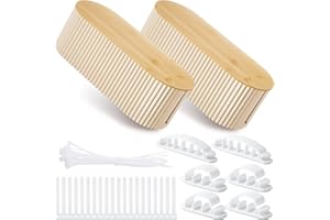 Marsui 2 Pcs Beige Cable Management Organizer Box for Hiding Wires, Home Office Desk Floor Cord Organizer, 11.8 x 5.1 x 4.3 Inch Cord Strip Protect Holder Wire Storage