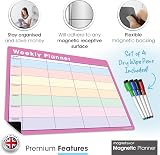 The Magnet Shop TMS A3 Magnetic Weekly Planner Whiteboard with 4 Free Pens view 3