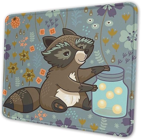 Funny Little Raccoon Mouse Pad Gaming Mouse Pad Non Slip