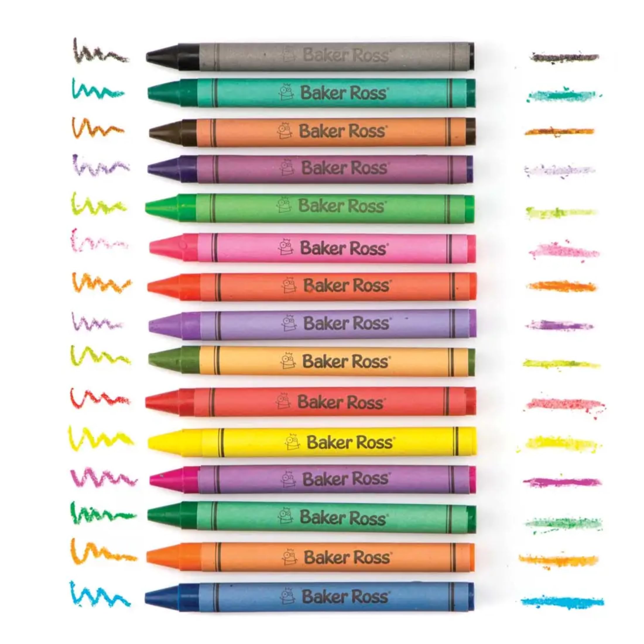 Baker Ross AV257 chunky wax crayons - pack of 96, value tub, bulk pack for colouring