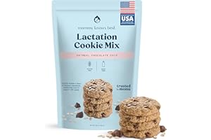 MOMMY KNOWS BEST Lactation Cookies Mix - Gluten Free and Dairy Free Oatmeal Breastfeeding Cookie Supplement Support for Breast Milk Supply Increase (Chocolate Chip, 1 Pound)