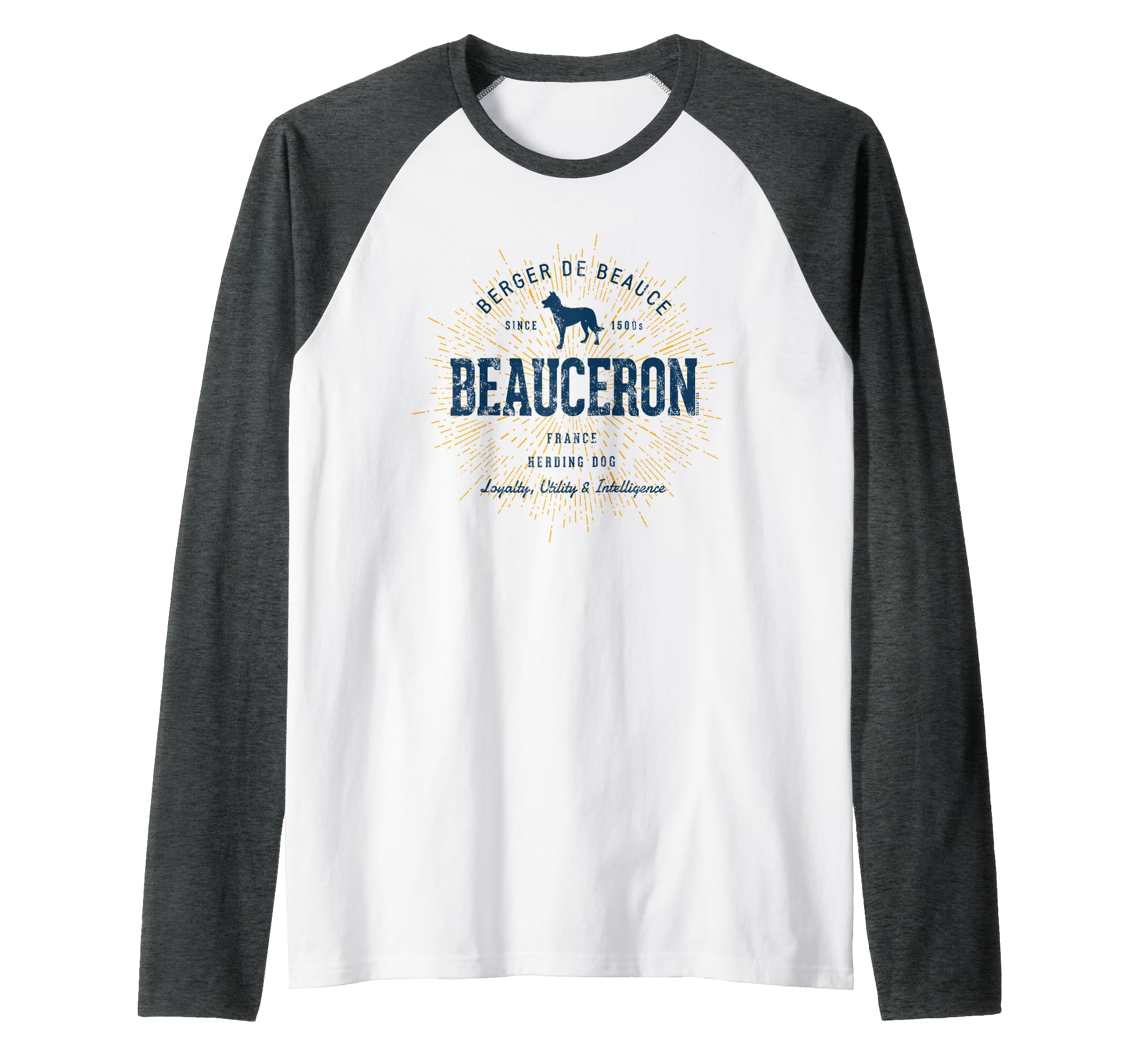 Berger de Beauce Vintage Beauceron Raglan Baseball Tee