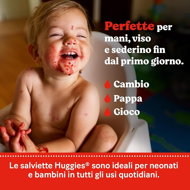 Pure Baby, Salviette neonato, 99% acqua pura, dermatologicamente testate e delicate,1008 Pz (18 x 56)