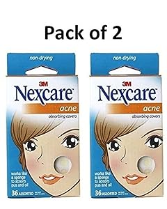 Nexcare Acne Absorbing Covers, Assorted 36 ea (Pack of 2)