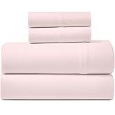 Road Trip America Jersey Knit Sheet Set - 4 Pieces Queen Cotton Sheets Set - Soft Cozy Stretchy Knit Bed Linen (Blush, Queen)
