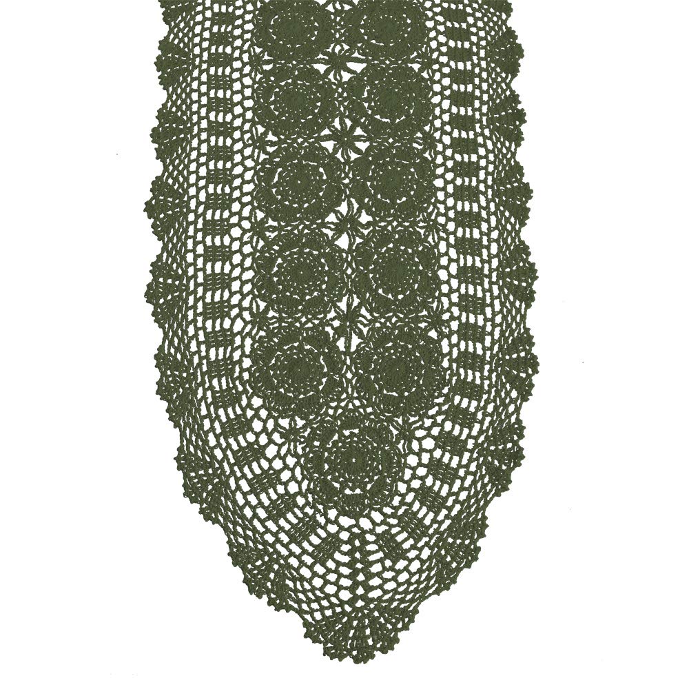 Best white and olive table runner