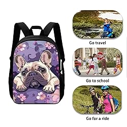 HUGS IDEA School Backpack Funny French Bulldog