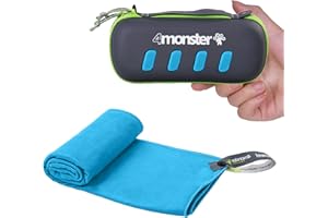 4Monster Camping Towel Super Absorbent-Quick Dry Microfiber Towel Ultra Compact & Soft-Travel Towel Lightweight for Backpacking,Hiking,Gym,Beach,Swimming,Yoga