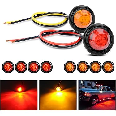 Running Lights For Trucks Car Truck Trailer LED Side Marker Light White Red Turn Signal Clearance Light In Marker Lights For Trucks - Foto 9
