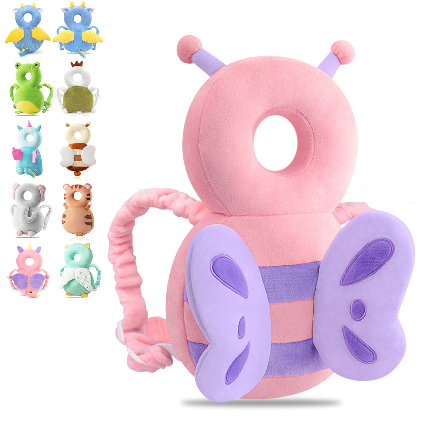 JINYJIA Baby Head Protector Backpack, Protection Pillow, Adjustable Toddler Soft Pads, Safety for 4-24 Months Learning Walk — image 1