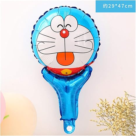 Amazon Co Jp バルーン 2個漫画のドラえもんドラえもんのテーマアルミバルーン子供の子供の誕生日パーティーの装飾の装飾バルーン パーティー Color Robot Cat Holding ホーム キッチン