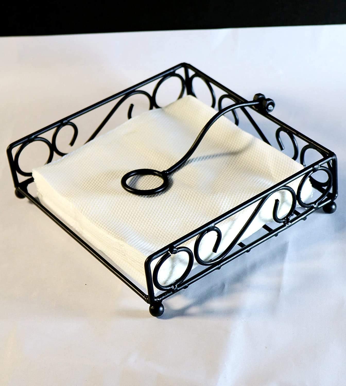 Buy PARIWOODS Decorative Wrought Iron Tissue Holder Napkin Holder Stand