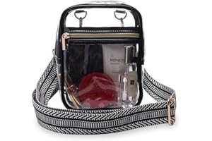Bunnychill Stadium Approved Crossbody Purse for Women - Clear Stadium Bag for Sporting Events, Concerts