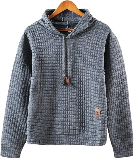 Amazon コアラージュ ワッフル パーカー 春 カットソー オシャレ フード付 部屋着 トップス ファッション 春物 長袖 メンズ フィットネス トレーニング スウェット パーカー 通販