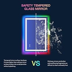 ISTRIPMF 24x32 inch LED Bathroom Mirror RGB Color