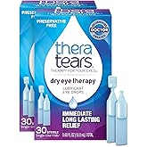 TheraTears Dry Eye Therapy Eye Drops for Dry Eyes, Preservative Free, 30 Vials, 2 Pack