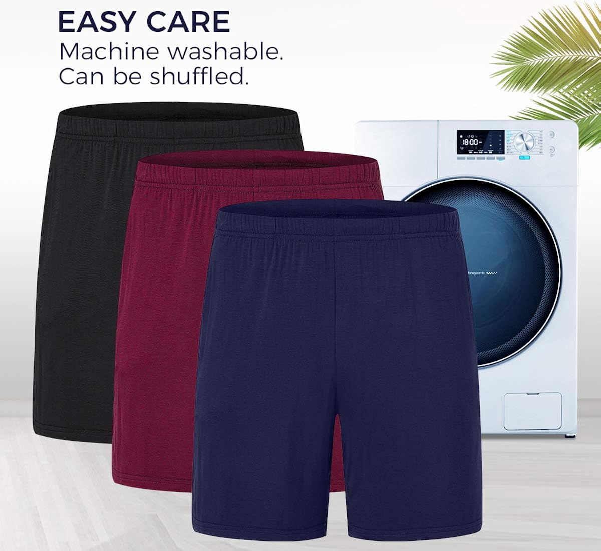 AIRIKE Women's Pajama Shorts Elastic Waisted Lightweight Woven Sleep Shorts Stretch Lounge Boxer Shorts with Pockets, 3 Pack at  Women’s Clothing store