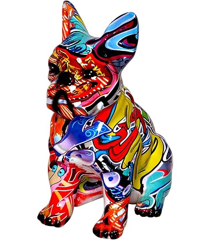 Sculpture de chien en forme de ballon, art artisanal en résine pour figurine de collection, décoration d'intérieur (chien ballon griffonné