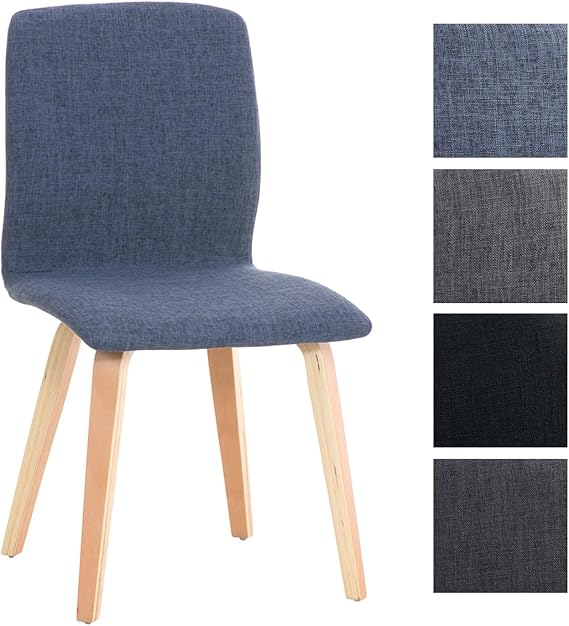 CLP Esszimmerstuhl Granat mit Stoffbezug - Polsterstuhl mit robustem