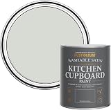 Rust-Oleum Kitchen Cupboard Paint Winter Grey Satin Scrubbable 750ml view 1