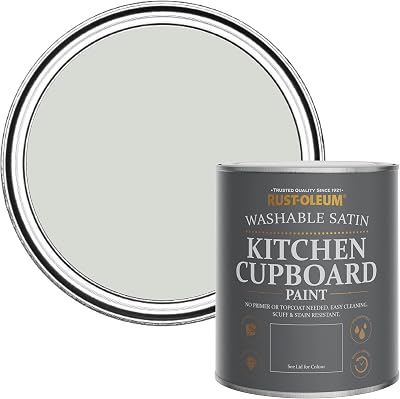 Rust-Oleum Kitchen Cupboard Paint Winter Grey Satin Scrubbable 750ml