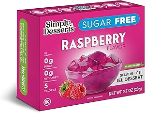 Simply Delish Sugar Free Raspberry Jel Dessert, .7 Ounce