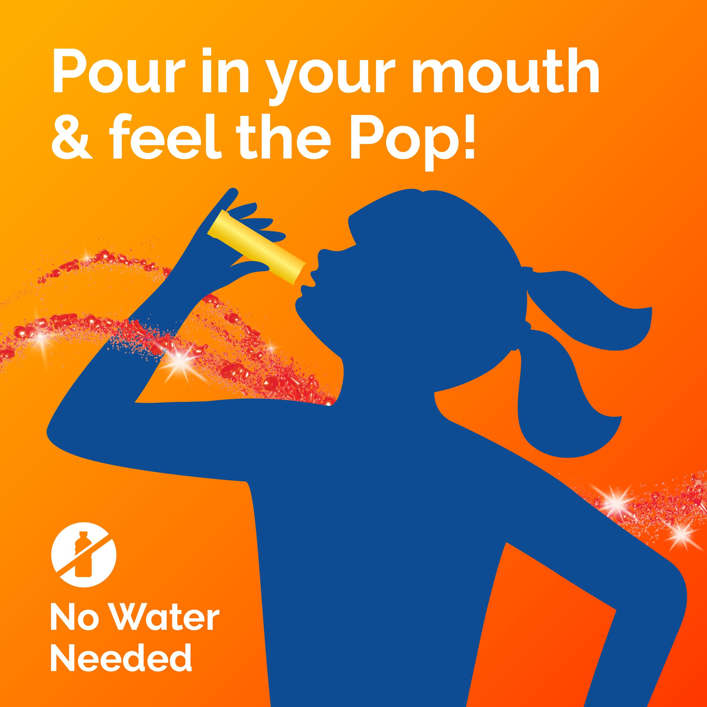 Emergen-C Kidz Crystals, On-the-Go Emergen-C Immune Support Supplement with Vitamin C, B Vitamins, Zinc and Manganese, Sparkly Strawberry, Stocking Stuffer - 56 Stick Packs