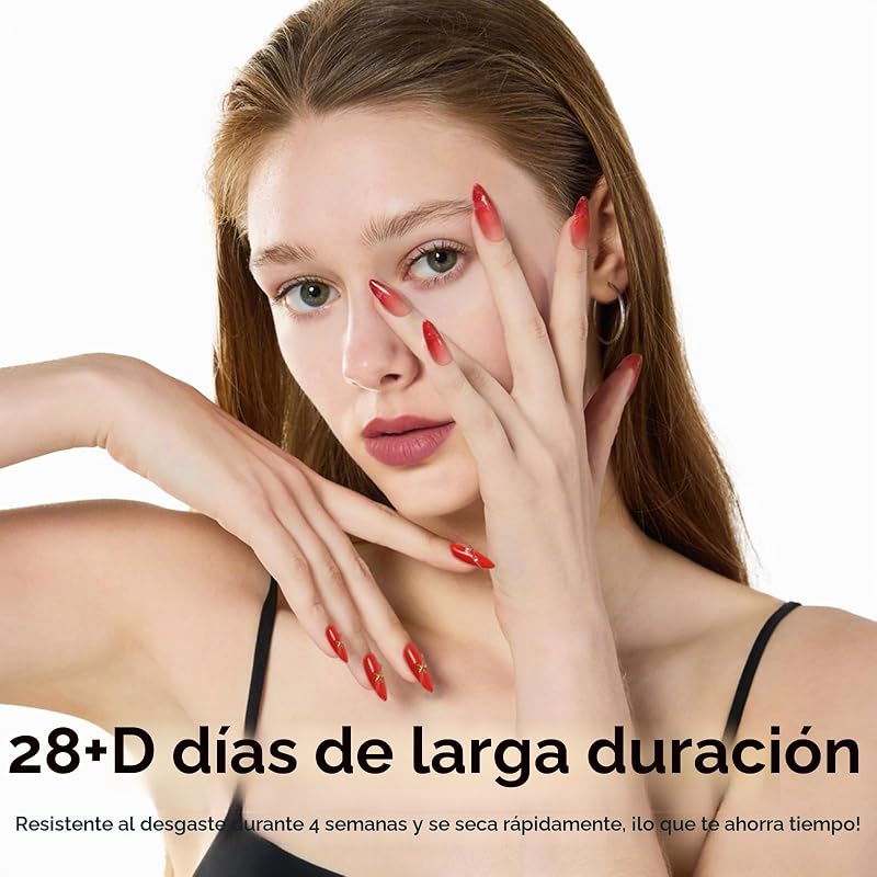 6PCS Esmaltes Semipermanentes para Uñas Rojo, Cat Eye Gel, Jelly Gel Nail Polish, Esmaltes Semipermanentes Brillantina Glitter, Nail Art Manicura 10ML
