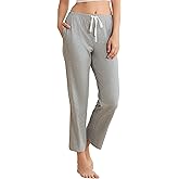 LYCY Womens Cotton Pajama Pants Soft Lightweight Lounge Sleep Bottoms with Pockets and Drawstring