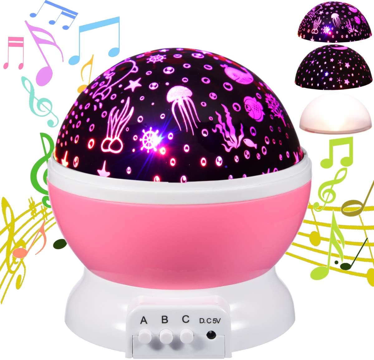 baby musical night light projector