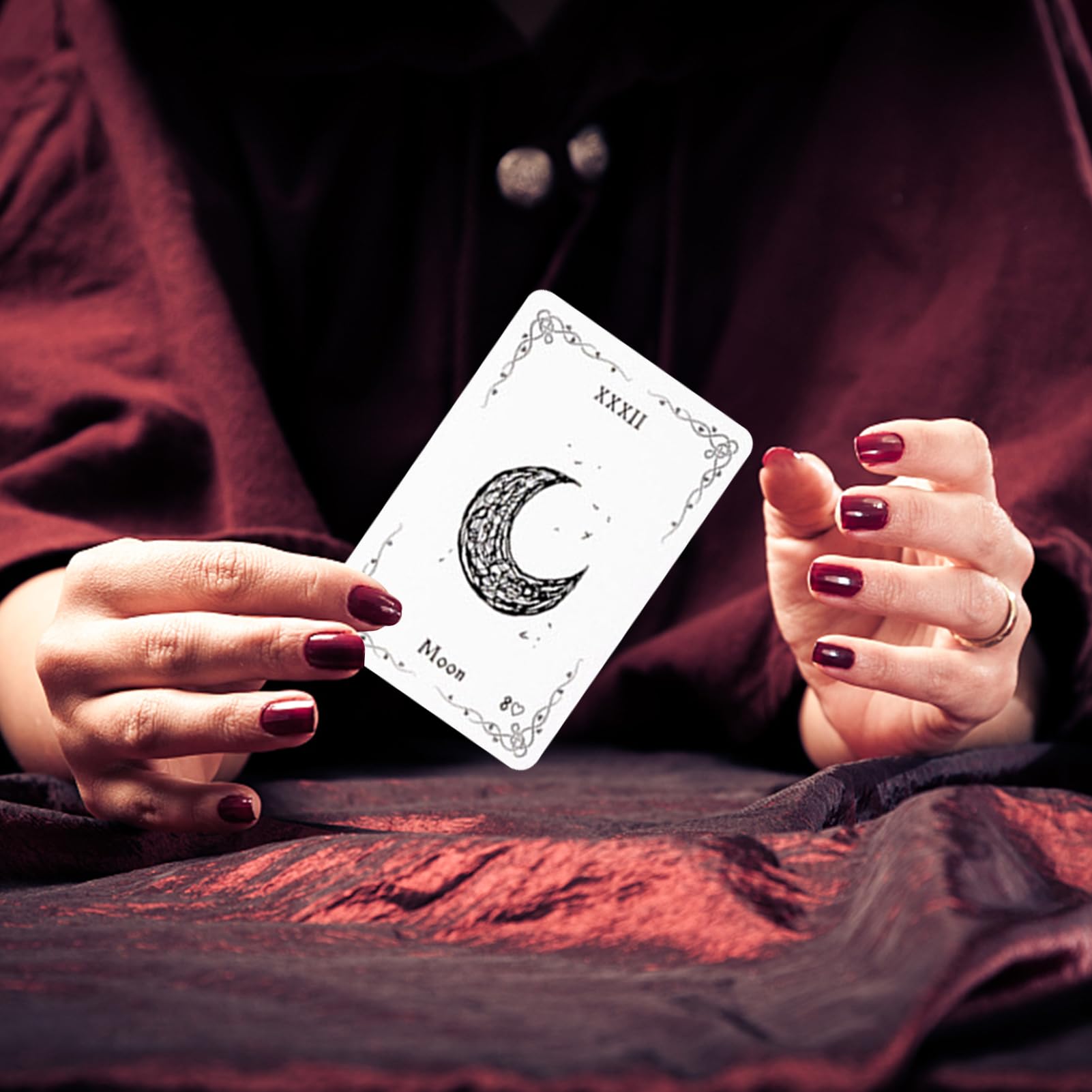 36 Cards Sketch Luna Lenormand, Simple Black and White Lenormand, Learning Tarot Cards Deck, Meanings on Them for Beginners Game Cards