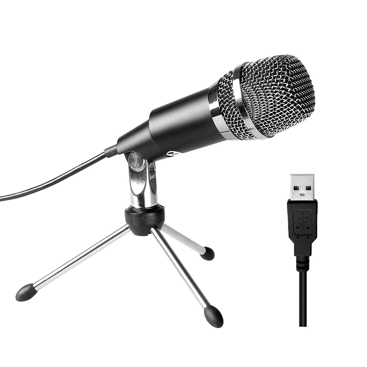 FIFINE USB Microphone, Plug &Play Home Studio USB Condenser Microphone for Skype, Recordings for YouTube, Google Voice Search, Games(Windows/Mac)-K668