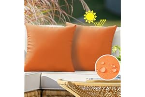 VAKADO Outdoor Waterproof Throw Pillow Covers 16X16 Set of 2 Decorative Pumpkin Patio Furniture Cushion Cases Outside Decor for Couch Garden Bench Porch