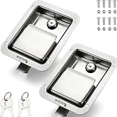 Loclink Truck Tool Box Lock Replacement kit, 2PCS Stainless Steel Paddle Latch Truck Bed Toolbox Handle, Trailer Door, RV, Camper, ATV, UTV, 5.85" L x 4.25" W with keys