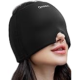 Qnoon Migraine Relief Cap, Headache Relief Cap Mask Products, Cooling Odorless Gel Ice Head Wrap for Tension, Stress,Hangover & Puffy Eyes
